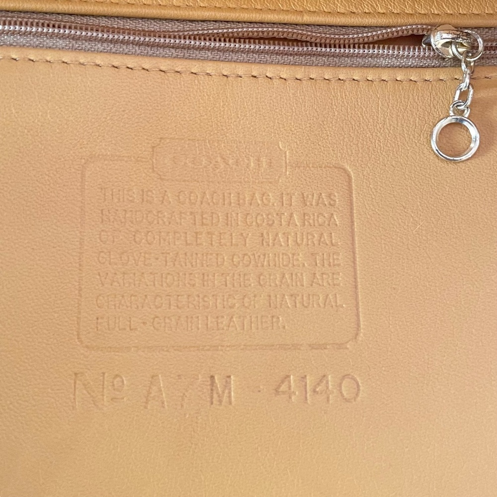 Coach Vintage Soho Lafayette 4140 Shoulder Tote Bag Chamois Yellow Leather - Picture 12 of 16